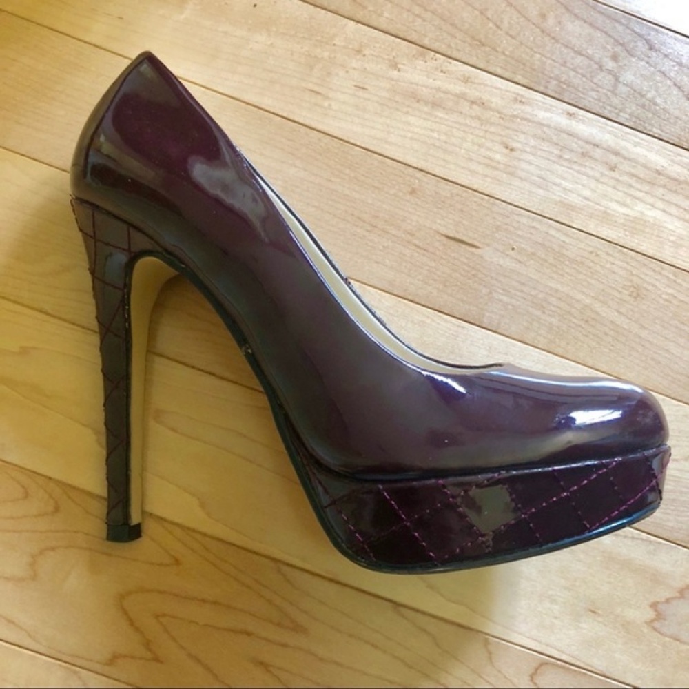 Chinese Laundry Quilted Patent Leather Heels